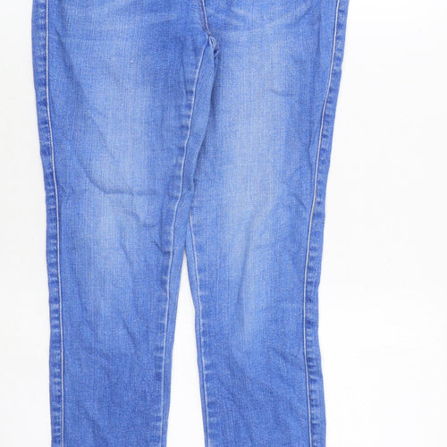 NEXT Womens Blue Cotton Skinny Jeans Size 8 Slim Zip