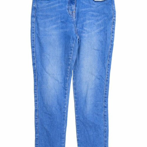 NEXT Womens Blue Cotton Skinny Jeans Size 8 Slim Zip