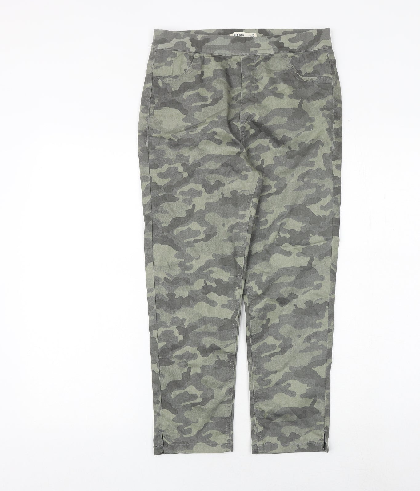 Marks and Spencer Womens Green Camouflage Cotton Jegging Jeans Size 10 Regular