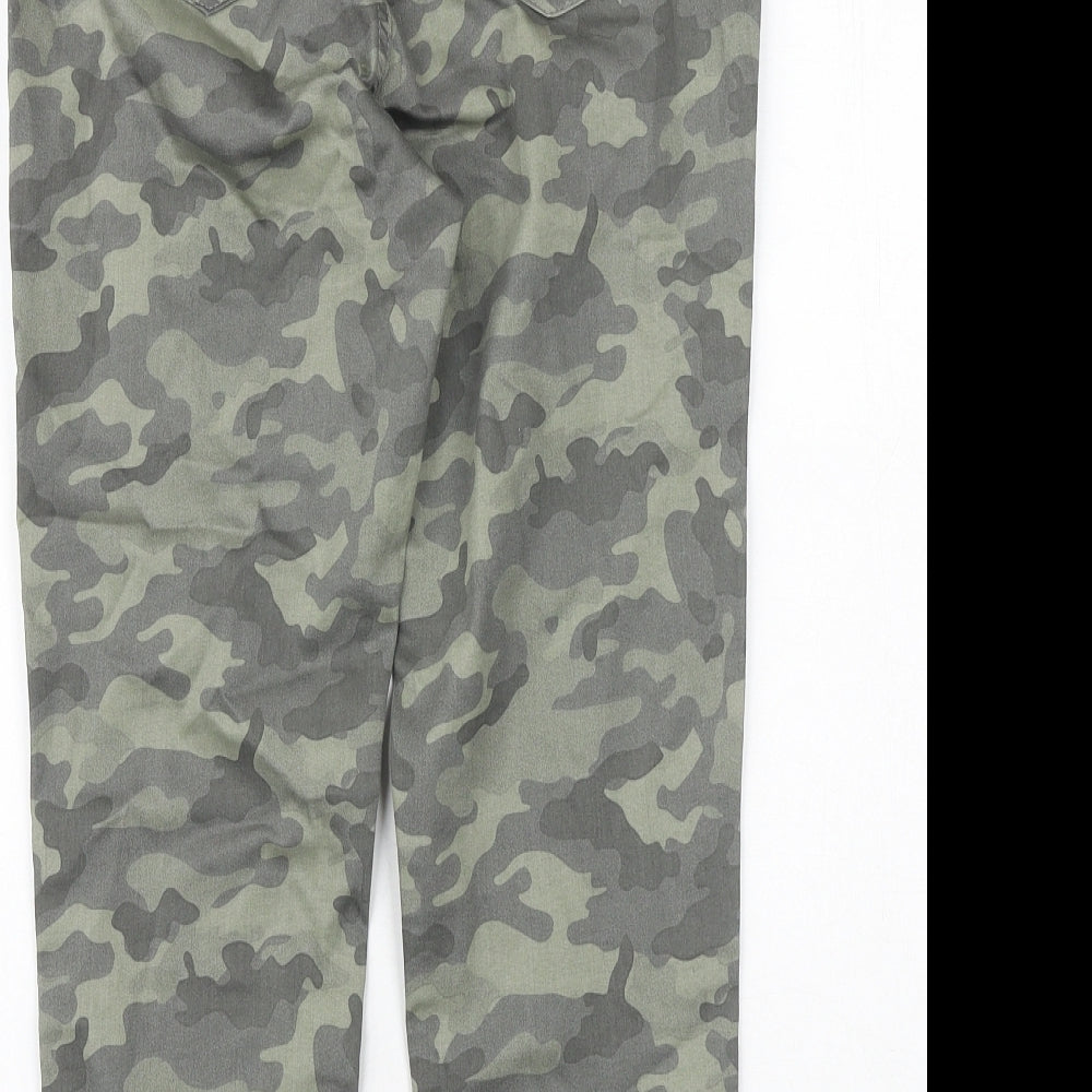 Marks and Spencer Womens Green Camouflage Cotton Jegging Jeans Size 10 Regular