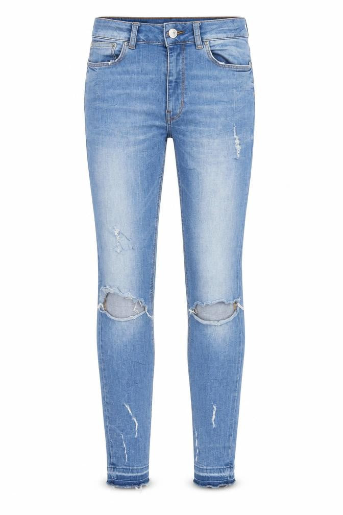 Zara Womens Blue Cotton Skinny Jeans Size 26 in Regular Zip