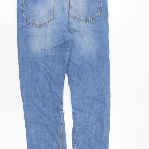 Zara Womens Blue Cotton Skinny Jeans Size 26 in Regular Zip