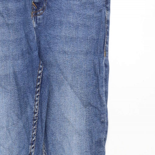Topman Mens Blue Cotton Skinny Jeans Size 32 in L30 in Slim Zip