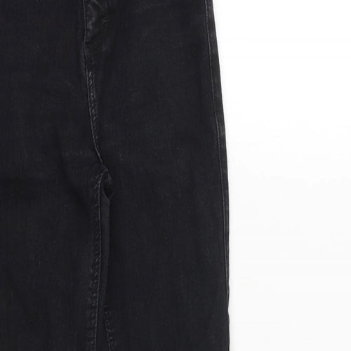 Topshop Womens Black Cotton Skinny Jeans Size 26 in Regular Zip