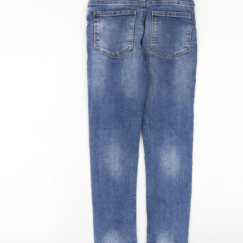 NEXT Boys Blue Cotton Skinny Jeans Size 10 Years Regular Zip