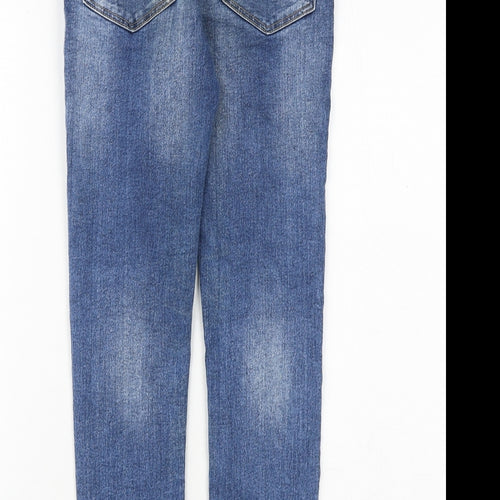 NEXT Boys Blue Cotton Skinny Jeans Size 10 Years Regular Zip