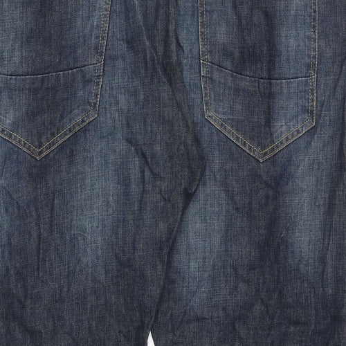 Label.j Mens Blue Cotton Straight Jeans Size 46 in Regular Zip
