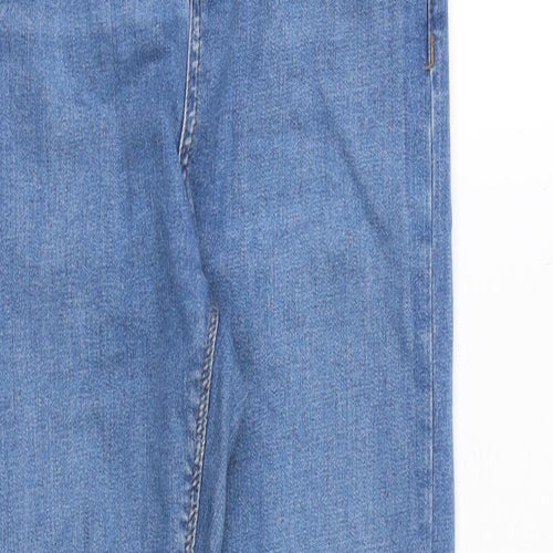 Topshop Womens Blue Cotton Skinny Jeans Size 26 in Regular Zip