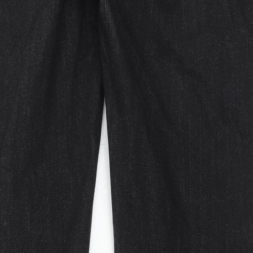 JED Mens Black Cotton Straight Jeans Size 32 in Regular Button