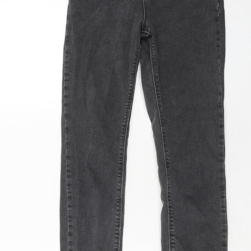 COLLUSION Womens Grey Cotton Straight Jeans Size 25 in L32 in Slim Zip