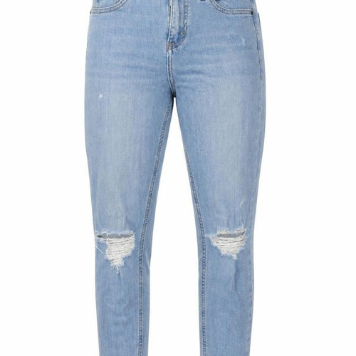 Topshop Womens Blue Cotton Skinny Jeans Size 25 in L28 in Regular Zip