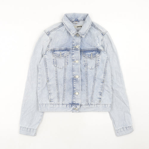Topshop Womens Blue Jacket Size 6 Button