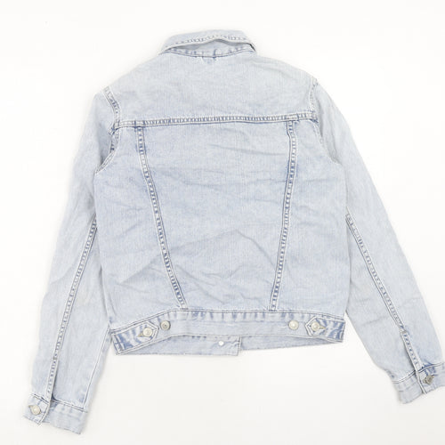 Topshop Womens Blue Jacket Size 6 Button