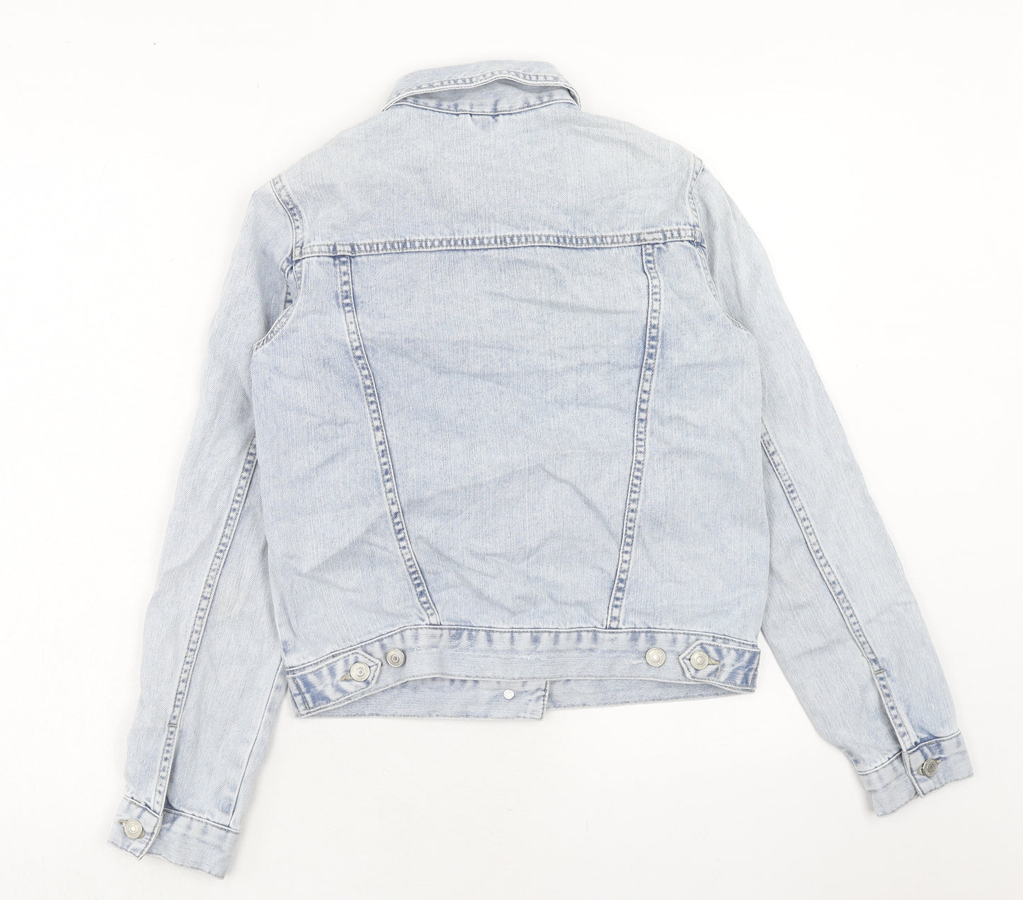 Topshop Womens Blue Jacket Size 6 Button