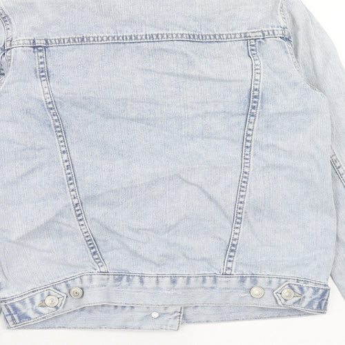 Topshop Womens Blue Jacket Size 6 Button