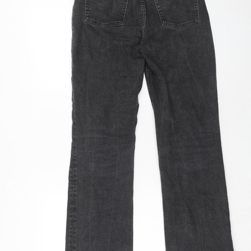 Monki Womens Black Cotton Bootcut Jeans Size 28 in Regular Zip