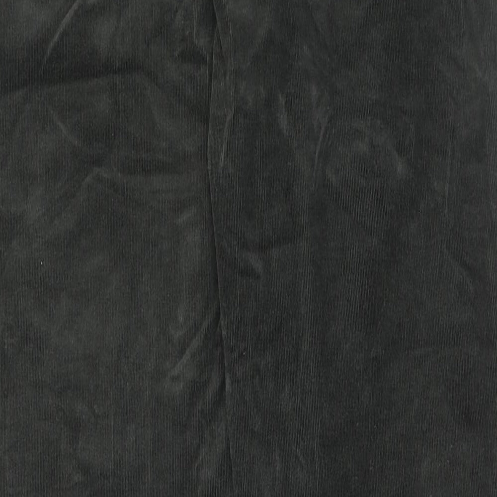 Marks and Spencer Womens Green Cotton Trousers Size 30 in Regular Zip