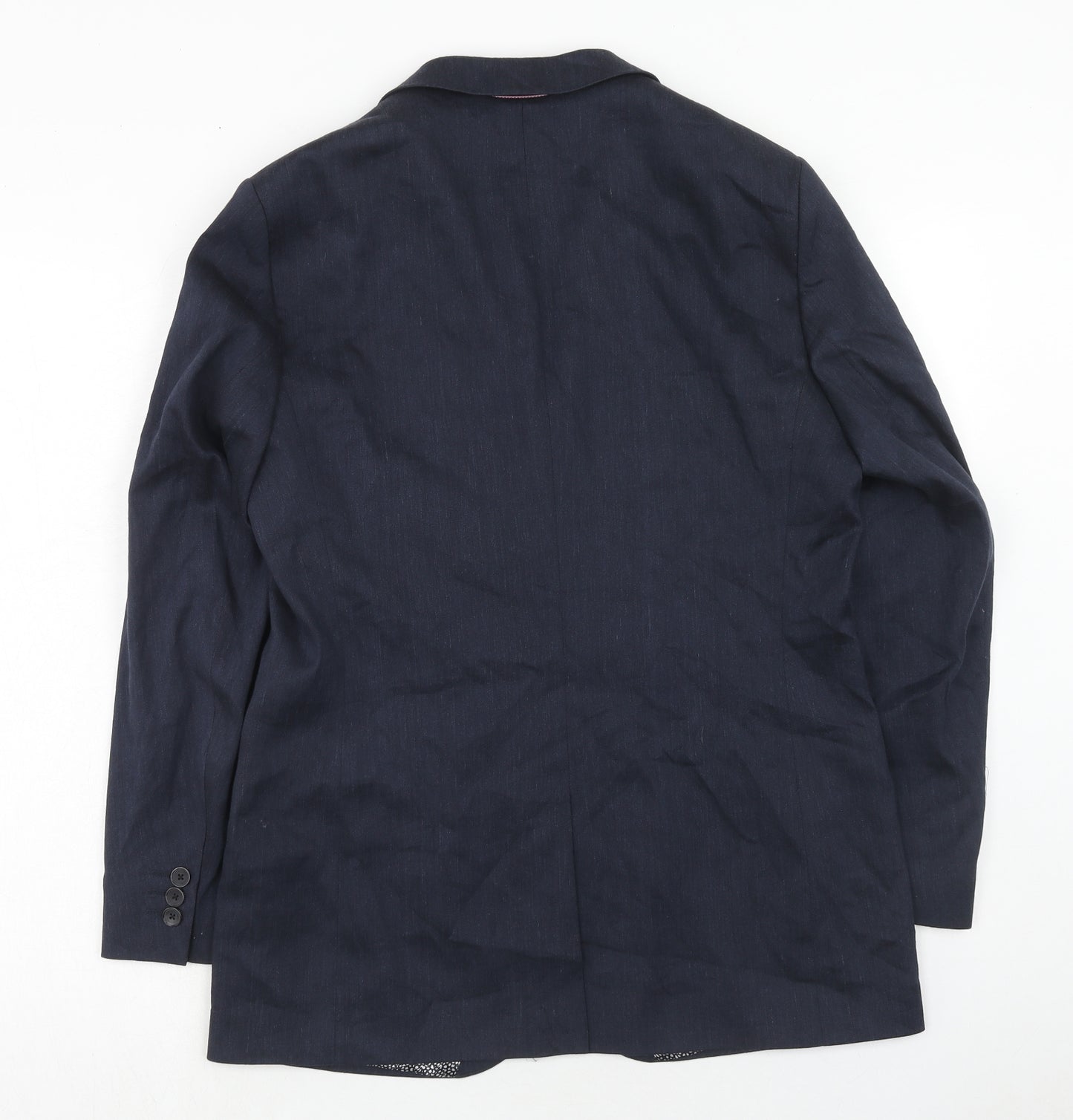 Ted Baker Mens Blue Linen Jacket Suit Jacket Size 38 Regular