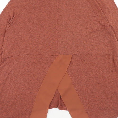 Label Lab Womens Orange Viscose Basic T-Shirt Size 10 Round Neck