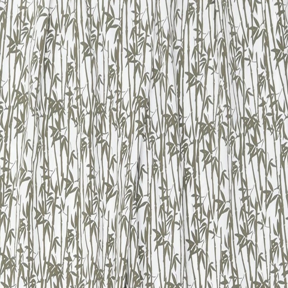 Topshop Womens Green Geometric Polyester Harem Trousers Size 10 Regular - Leaf Pattern