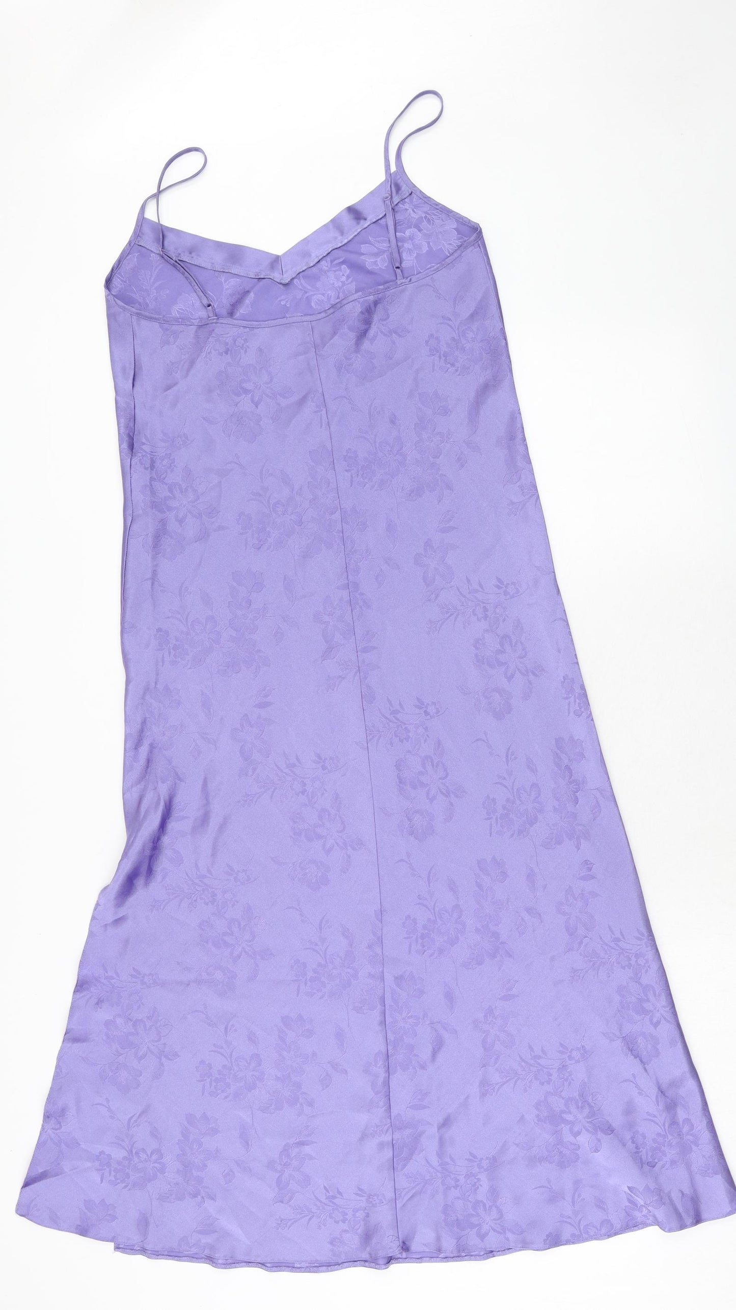 BHS Womens Purple Floral Polyester Cami Dress Size 10