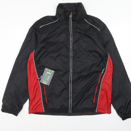Regatta Mens Black Windbreaker Jacket Size XL Zip