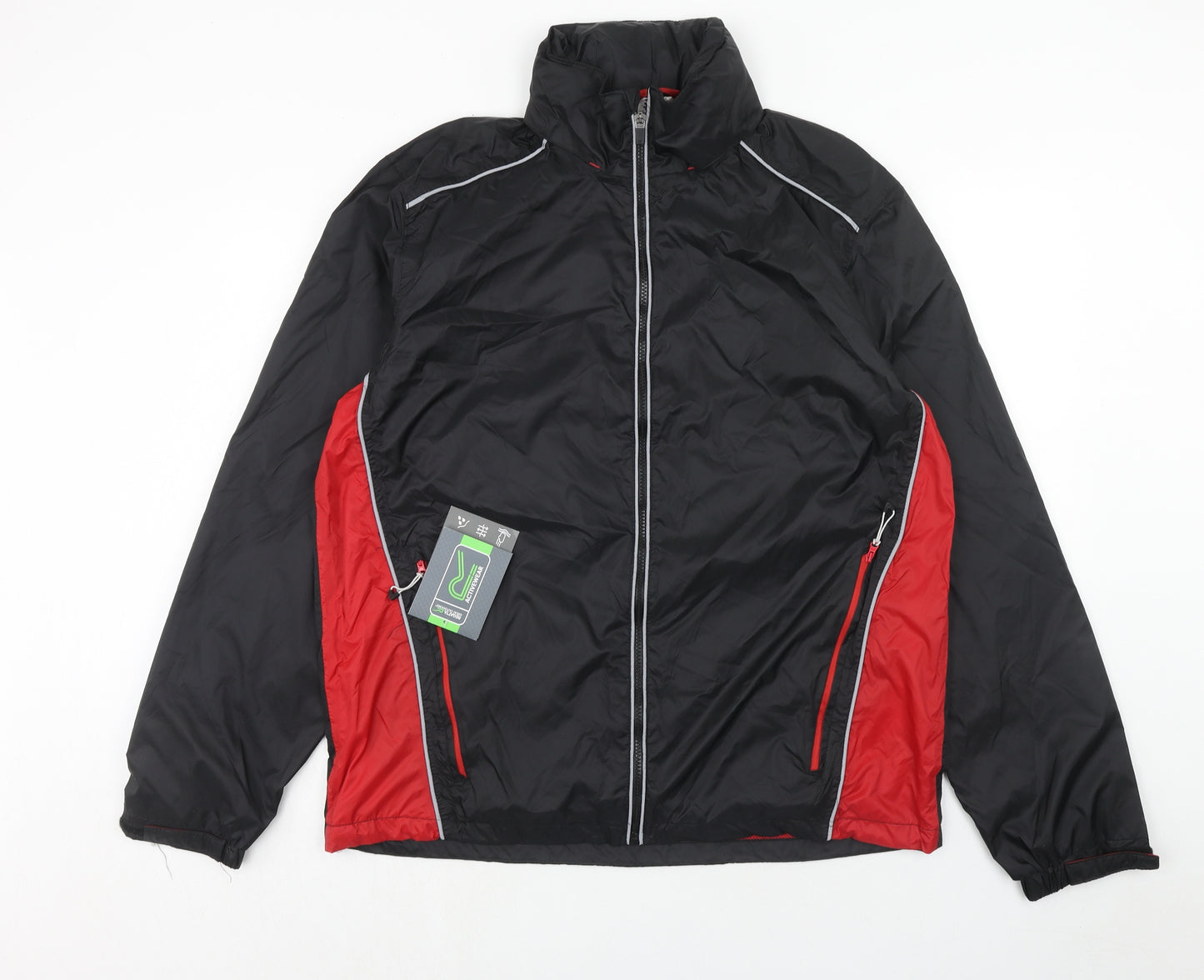 Regatta Mens Black Windbreaker Jacket Size XL Zip
