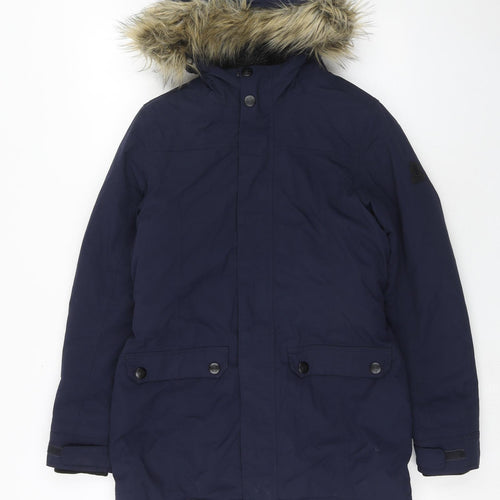 TOG24 Womens Blue Parka Coat Size 8 Zip