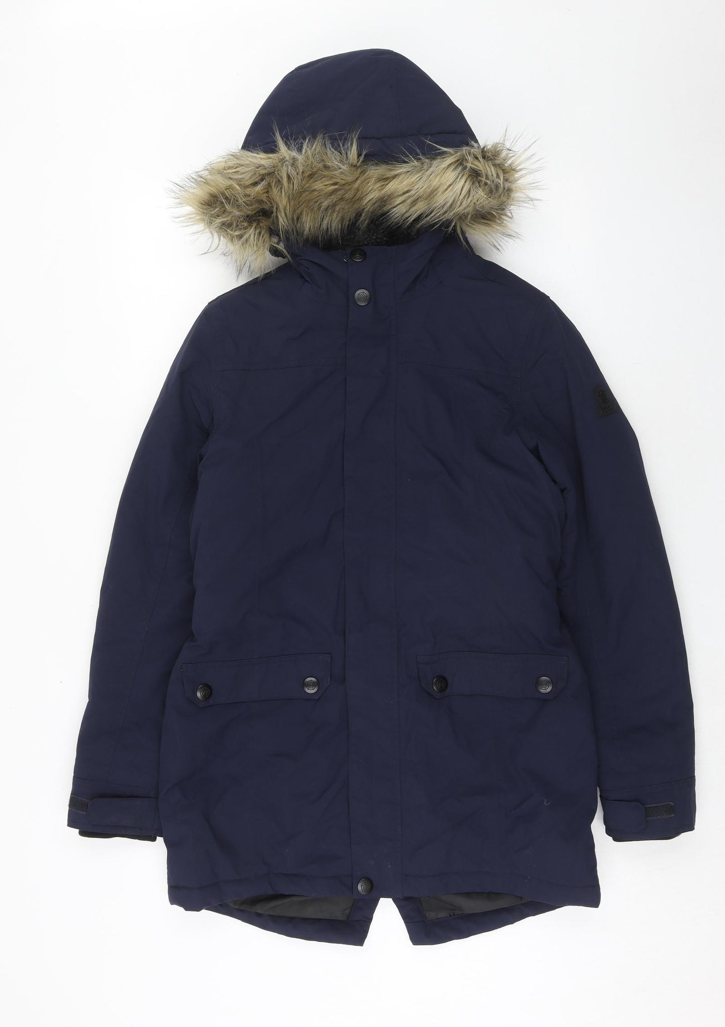 TOG24 Womens Blue Parka Coat Size 8 Zip