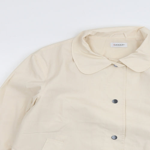 Damart Womens Beige Bomber Jacket Jacket Size 12 Snap
