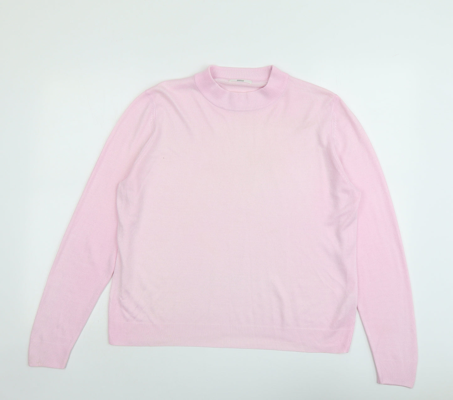 Marks and Spencer Womens Pink Round Neck Acrylic Pullover Jumper Size 16