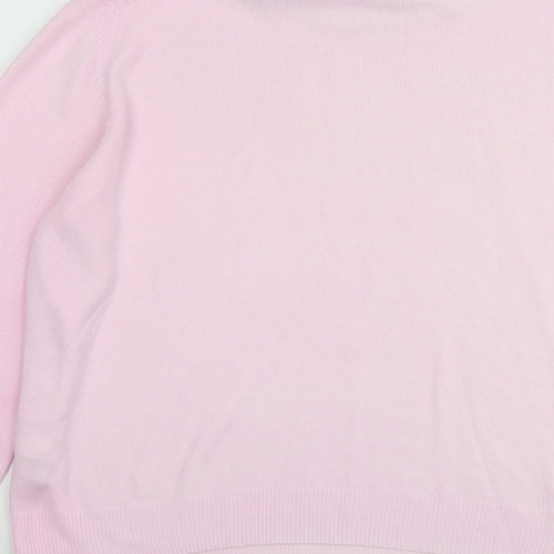 Marks and Spencer Womens Pink Round Neck Acrylic Pullover Jumper Size 16