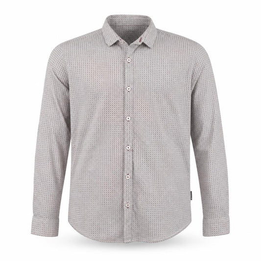 Peter Werth Mens Red Geometric Cotton Button-Up Size M Collared Button