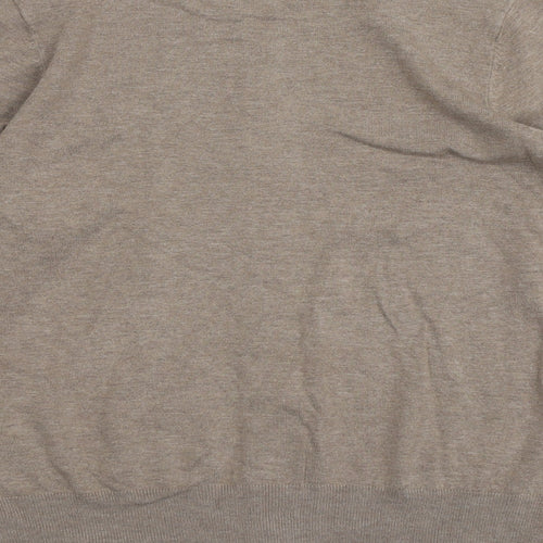 Marks and Spencer Womens Beige Round Neck Viscose Cardigan Jumper Size 14