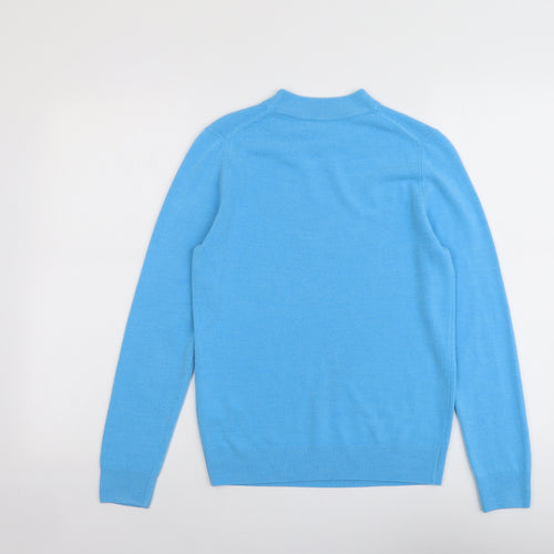 Marks and Spencer Womens Blue Round Neck Acrylic Pullover Jumper Size 8