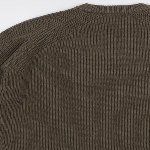 Marks and Spencer Womens Green Round Neck Acrylic Pullover Jumper Size L
