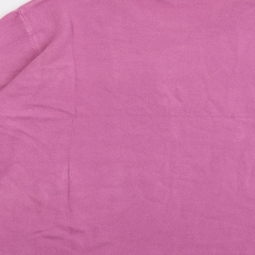 Marks and Spencer Womens Purple Round Neck Acrylic Pullover Jumper Size 20