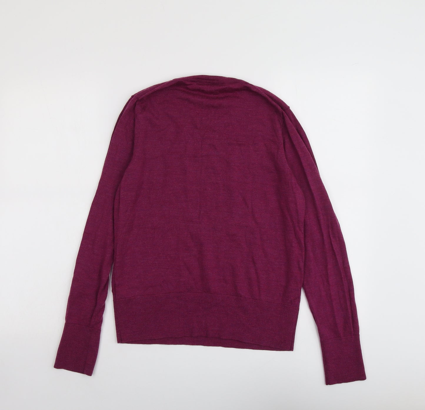 Gap Womens Purple Round Neck Wool Pullover Jumper Size M