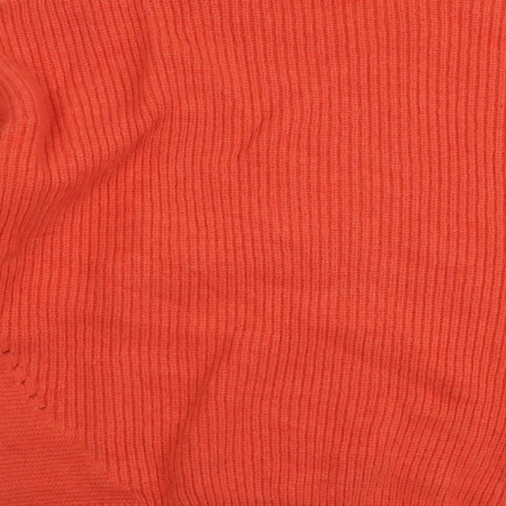 Per Una Womens Orange Round Neck Polyamide Pullover Jumper Size L