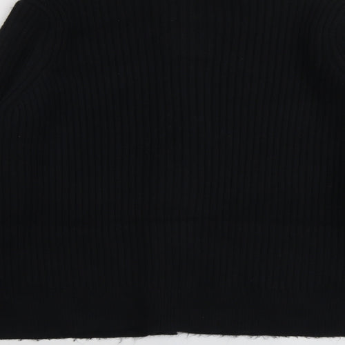Marks and Spencer Womens Black V-Neck Polyester Cardigan Jumper Size L