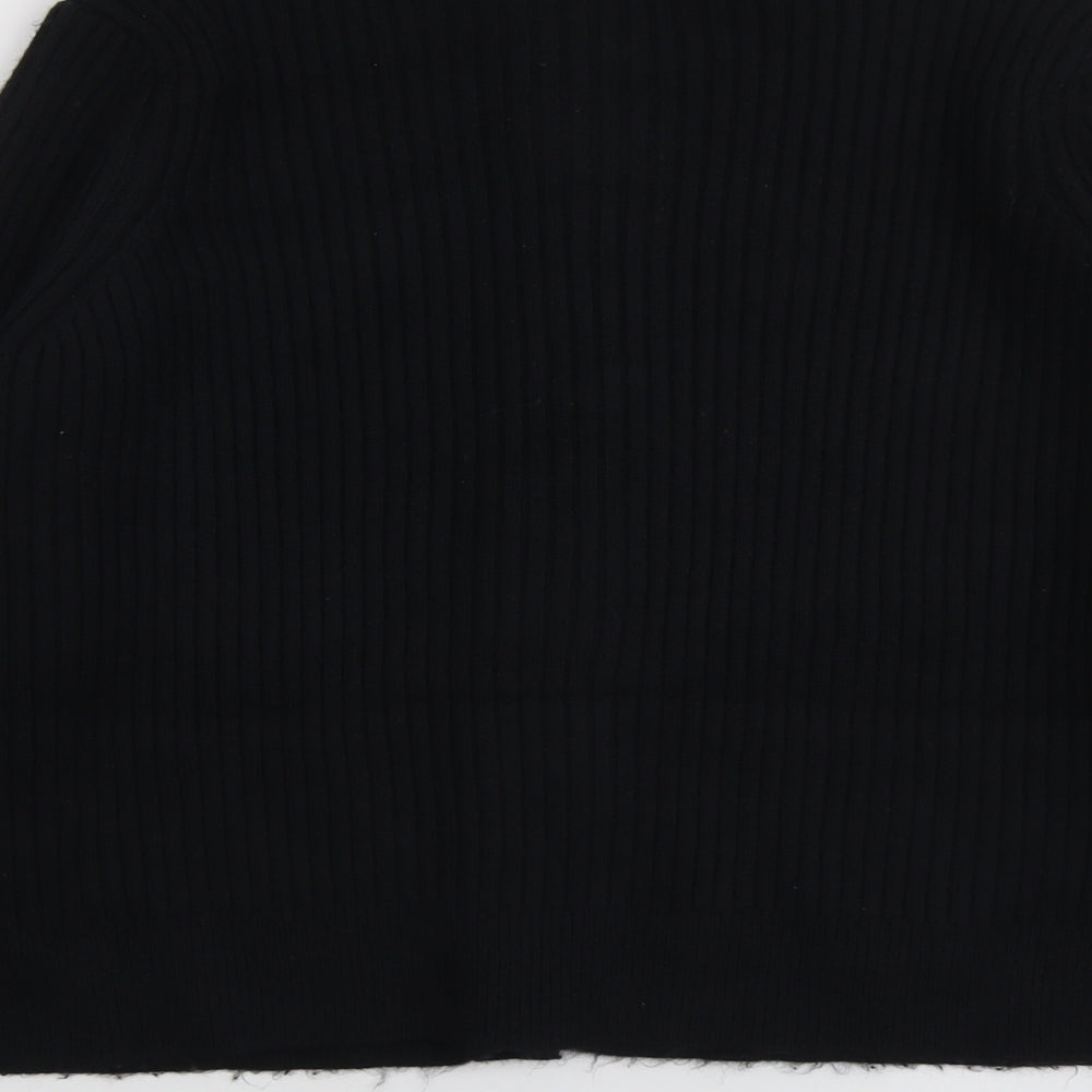 Marks and Spencer Womens Black V-Neck Polyester Cardigan Jumper Size L