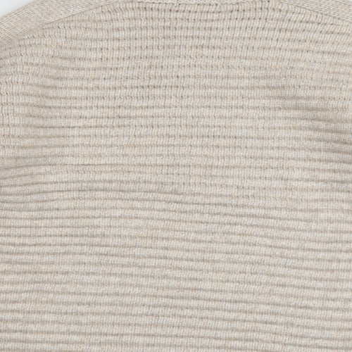 Marks and Spencer Womens Beige High Neck Polyester Pullover Jumper Size M