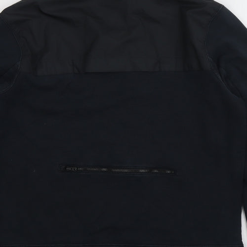 Nike Mens Black Cotton Pullover Sweatshirt Size S
