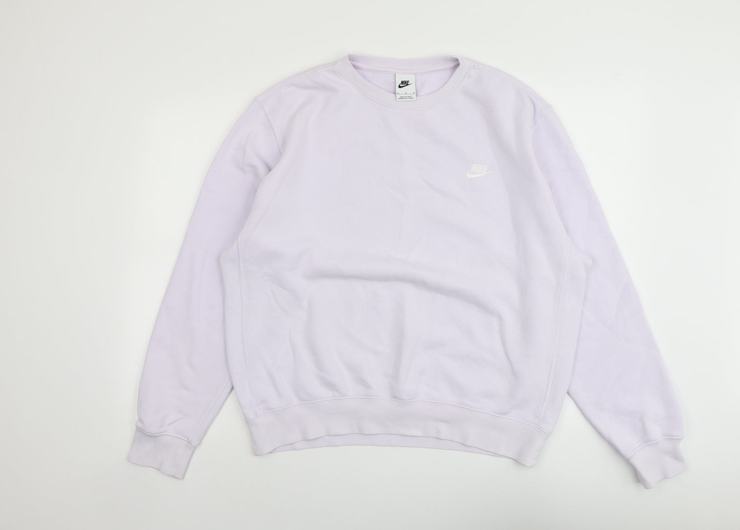 Nike Womens Purple Cotton Pullover Sweatshirt Size M Pullover