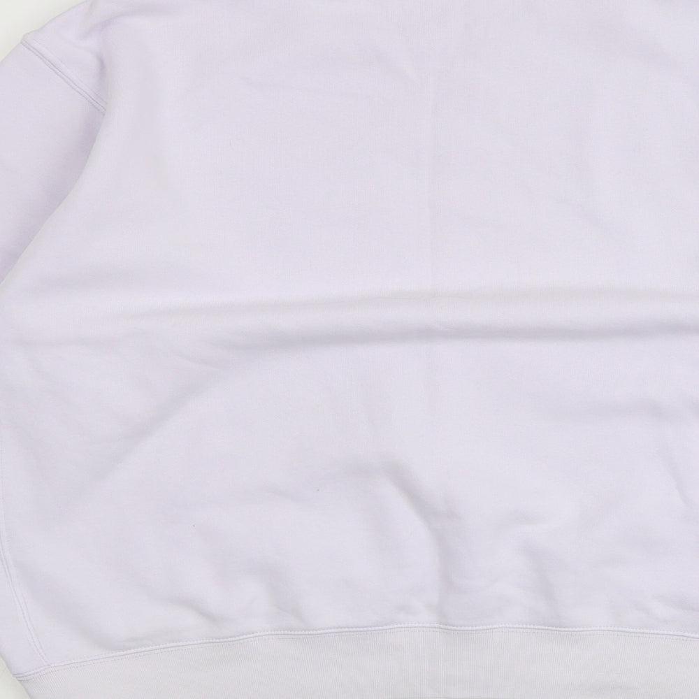 Nike Womens Purple Cotton Pullover Sweatshirt Size M Pullover