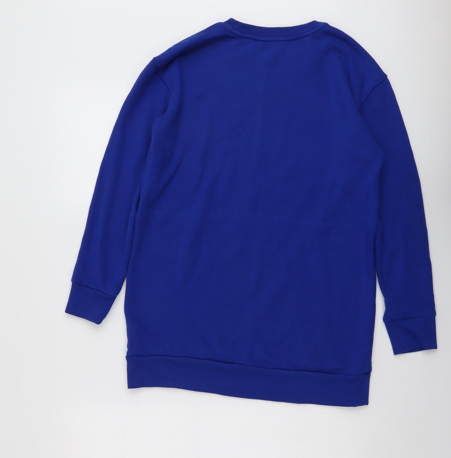 GOODMOVE Womens Blue Cotton Full Zip Sweatshirt Size 8 Pullover