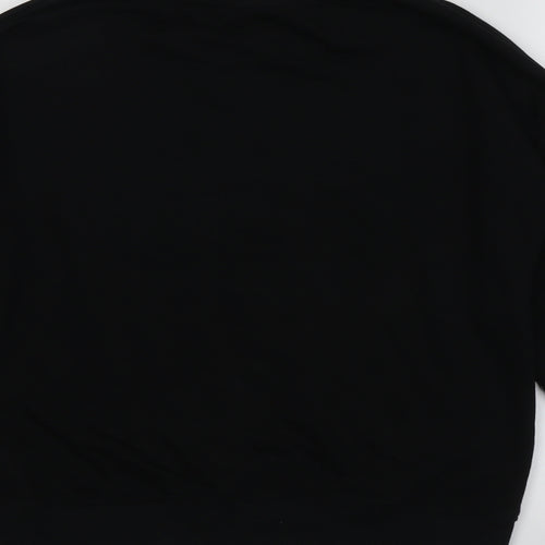 New Look Womens Black Cotton Pullover Sweatshirt Size 8 Pullover
