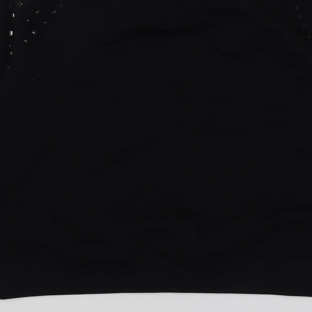 Marks and Spencer Womens Black Cotton Pullover Sweatshirt Size XS Pullover