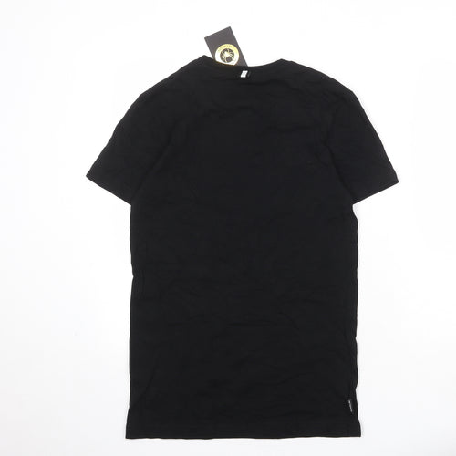 Intense Womens Black 100% Cotton Basic T-Shirt Size S Round Neck