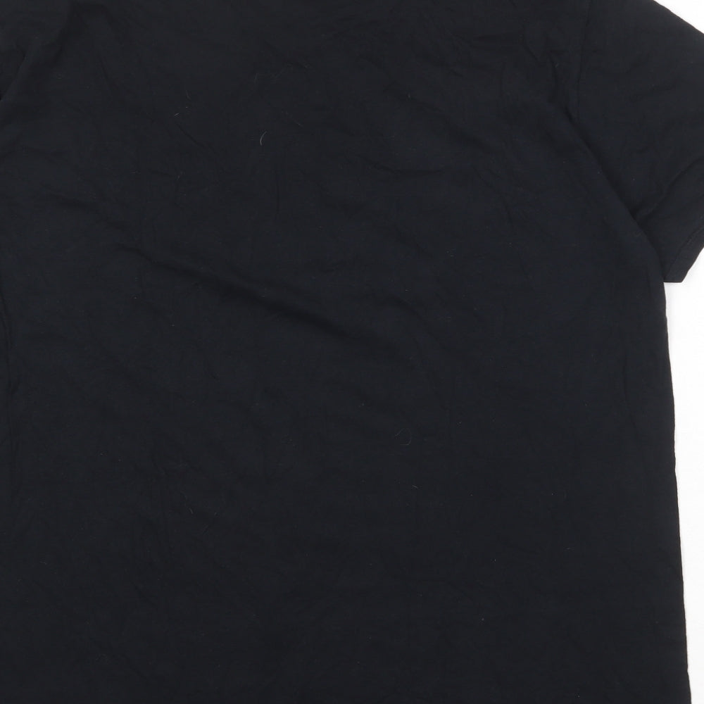 Cuphead Mens Black Cotton T-Shirt Size XL Round Neck